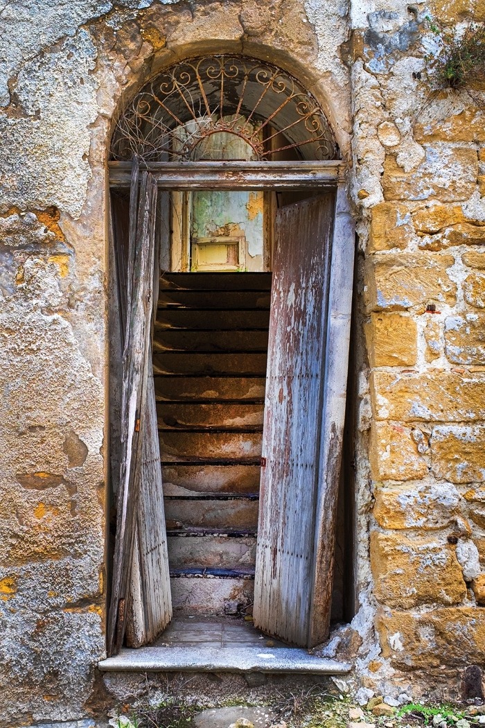 the lit staircase
